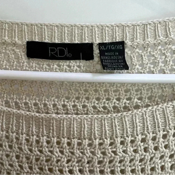 COPY - RDI NEW Womens Open Stitch Pullover Sweater Ribbed Trim Boatneck Size XL - Picture 4 of 11
